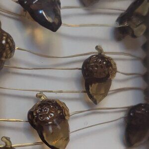 NWT Brown Acorn 18 String Lights Timer Autumn Home Decor Nature Trees Ashland